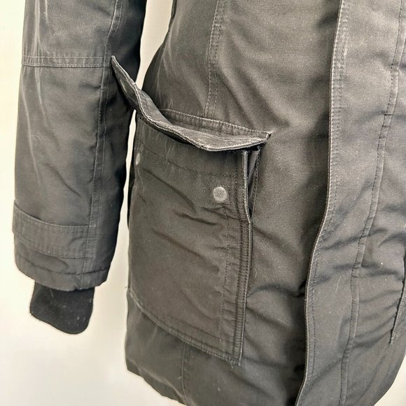 Aritzia Tna Womens Bancroft Parka Winter Coat Black Size M Warmest Goose Down - Picture 5 of 16